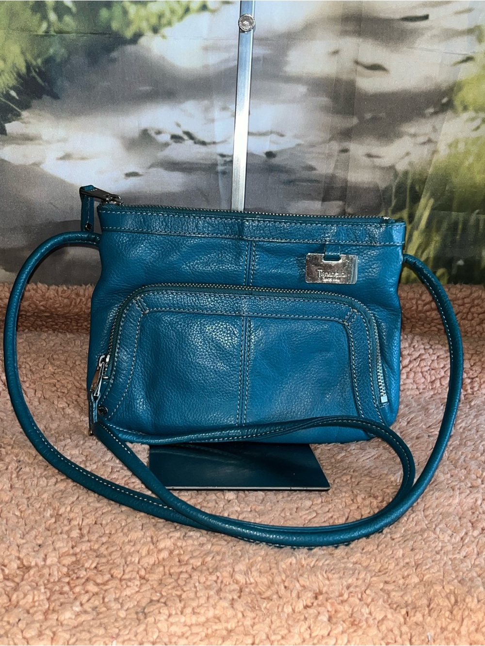 Tignanello Pebbled Leather Crossbody Bag